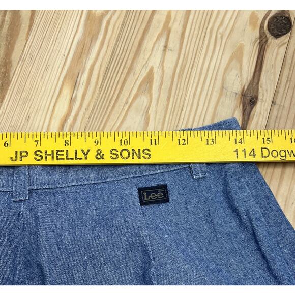 Vintage Lee Jeans Authentic Clothing Pleated Denim High Rise Shorts Size 10 - Picture 5 of 6
